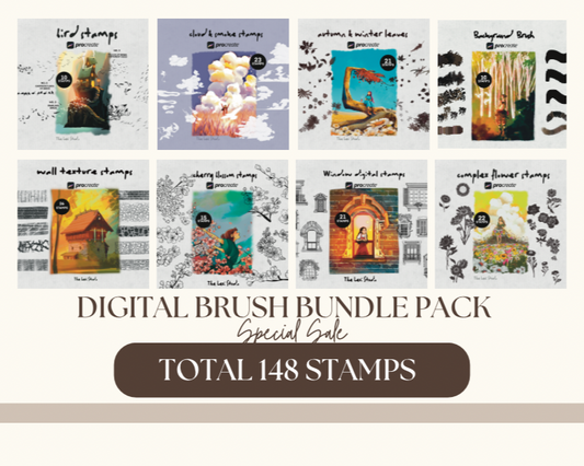 [148 Stamps] Digital Brush Stamp Bundle Value Pack