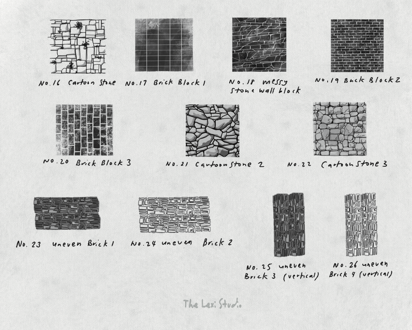Wall Texture Brush [26 Stamps]