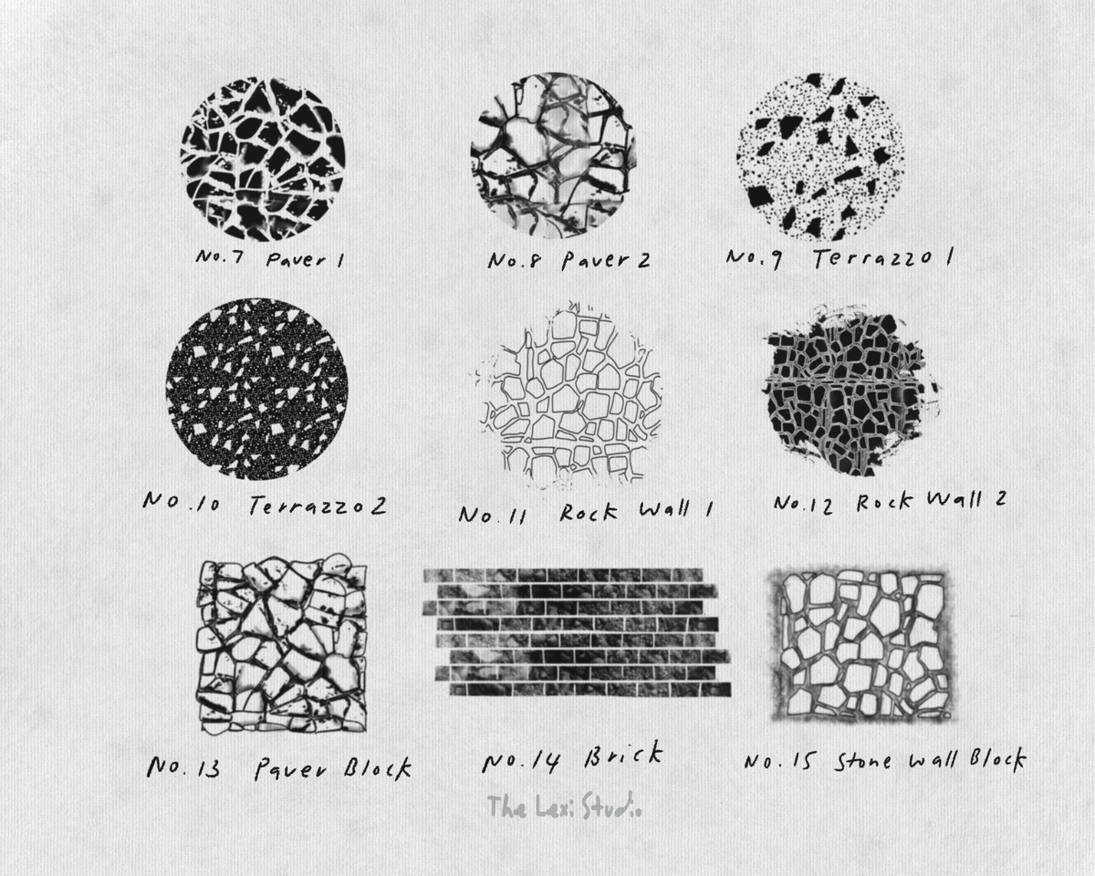 Wall Texture Brush [26 Stamps]