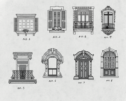 Digital Window Brush Stamps [21 stamps]
