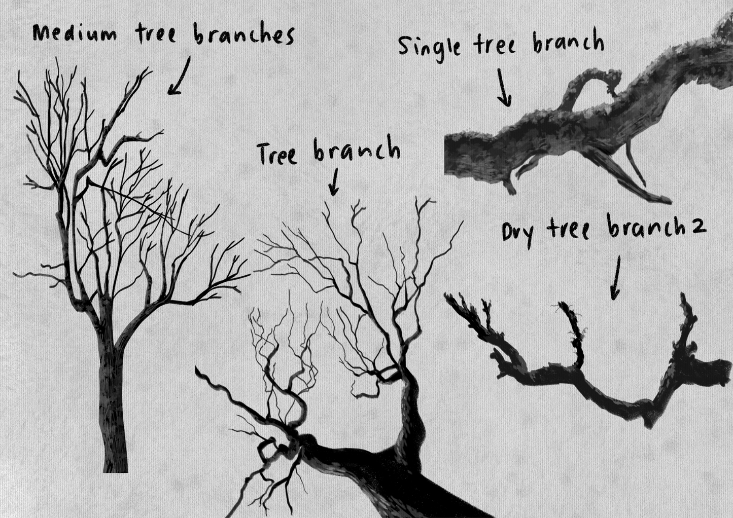 Tree Branches Brush Stamps [10 stamps]