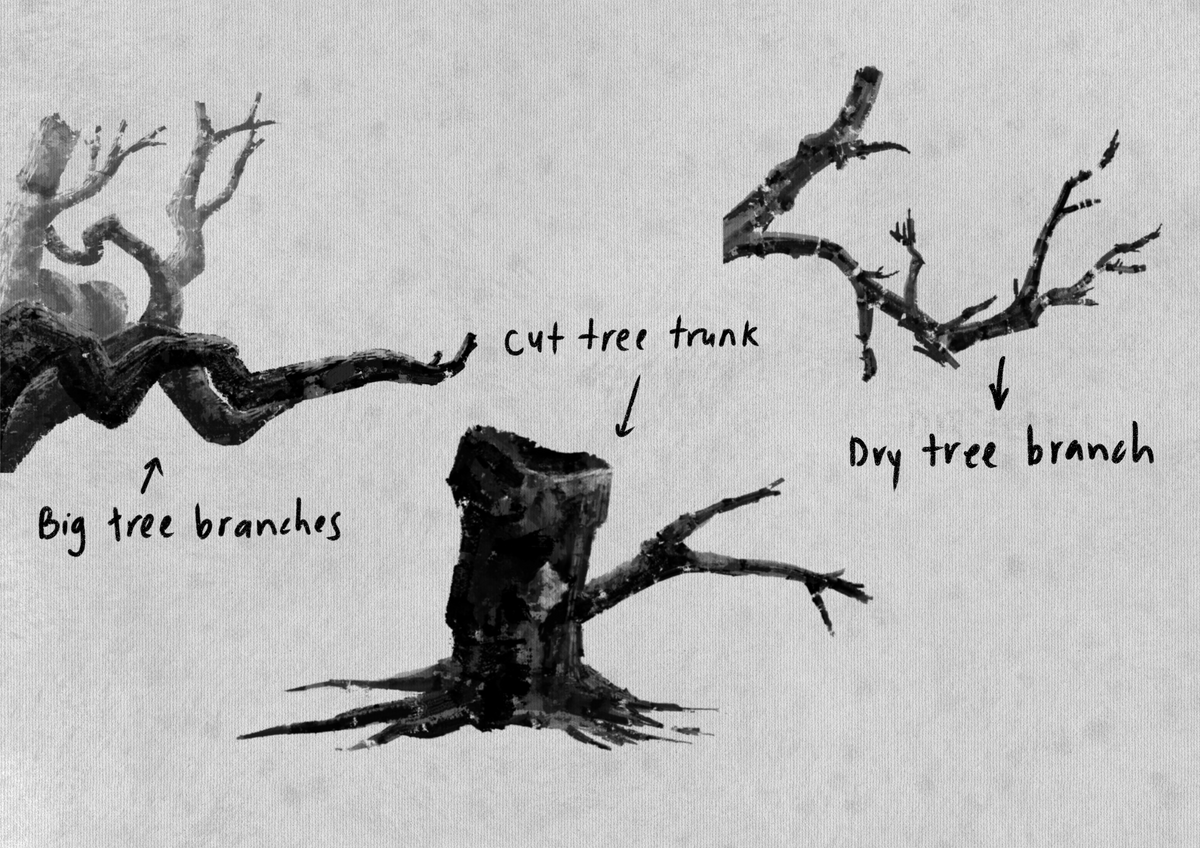 Tree Branches Brush Stamps [10 stamps]